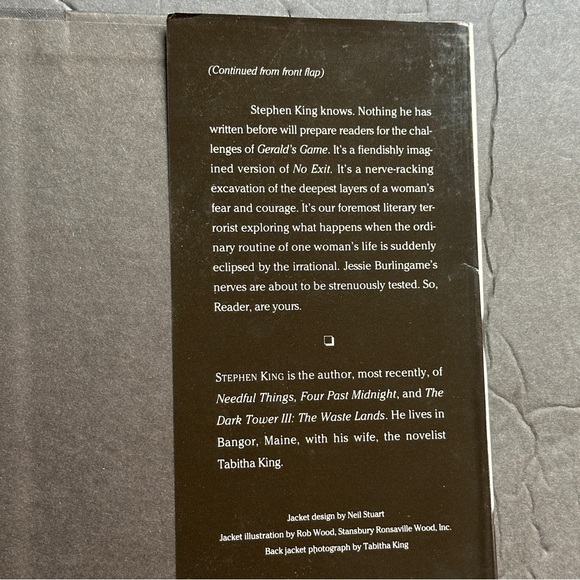 Gerald's Game by Stephen King (1st Edition) | Fiction, Horror | Hardcover Book - Picture 4 of 11